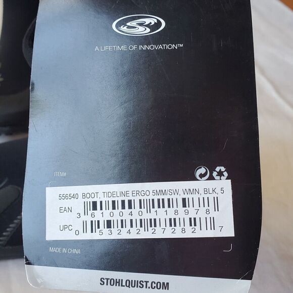 Stohlquist Tideline Women's 5 mm Neoprene Paddle Water Boots Black Size 5 - Picture 9 of 10